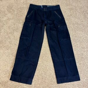 Polo Ralph Lauren Heavyweight Cargo Pants Mens 36x30 Blue Military Utility VTG